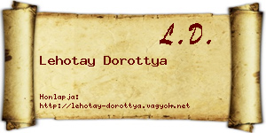 Lehotay Dorottya névjegykártya